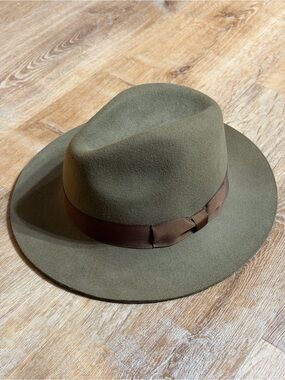 Outback Trading Co Wool Tassy Crusher Hat Classic Oak LG Water Repellent
